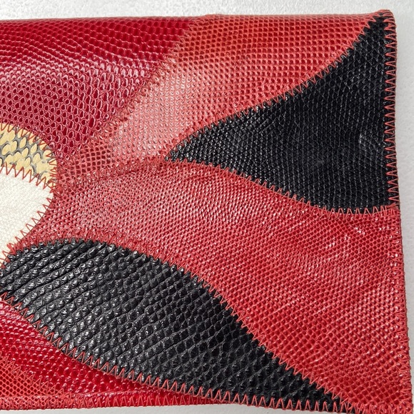 Vintage FURST & MOONEY Leather And Snakeskin Clutch Bag - Picture 15 of 16